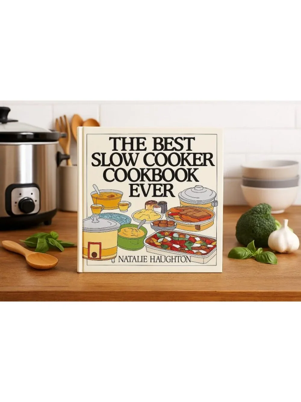 The Best Slow Cooker Cookbook Ever by Natalie Haughton 1995 Hardcover Recipes